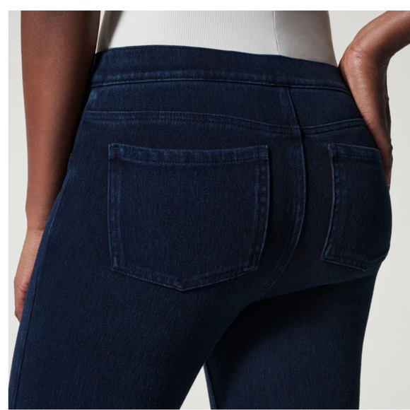 Spanx Jean-ish Ankle Leggings, Size Large Petite, Blue - Picture 2 of 12